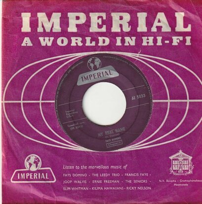 Fats Domino - My real name + My heart is bleeding (Vinylsingle)