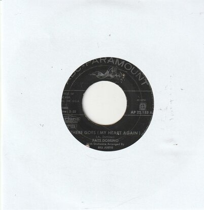 Fats Domino - There goes my heart again + Can't go on without you (Vinylsingle)