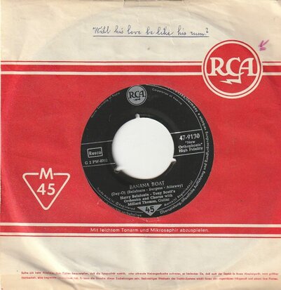 Harry Belafonte - Banana Boat + Will his love be like his rum? (Vinylsingle)