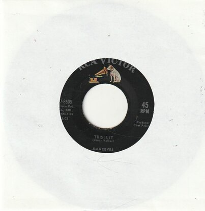 Jim Reeves - This is it + There's that smile again (Vinylsingle)