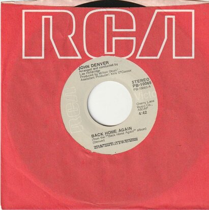 John Denver - Back home again + It's up to you (Vinylsingle)