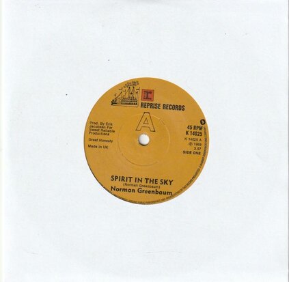 Norman Greenbaum - Spirit in the sky + Milk cow (Vinylsingle)