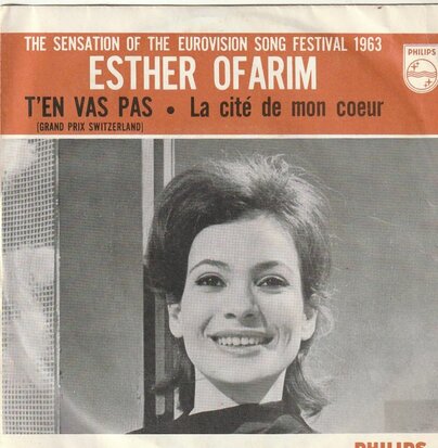 Esther Ofarim - T'en vas pas + La cite de mon coeur (Vinylsingle)