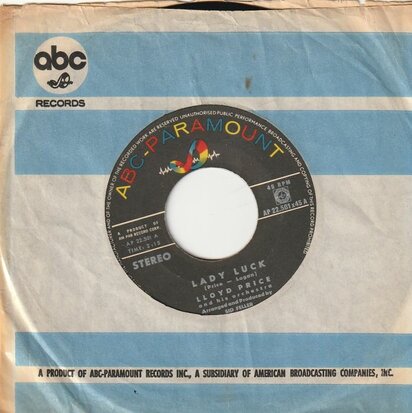 Lloyd Price - Lady luck + Never let me go (Vinylsingle)