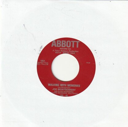 Joe Montgomery - Walking With Memories  + Cool Cat (Vinylsingle)