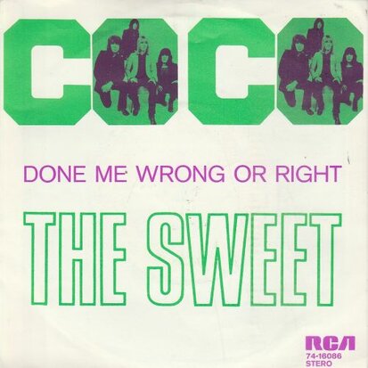 Sweet - Co co + Done me wrong all right (Vinylsingle)