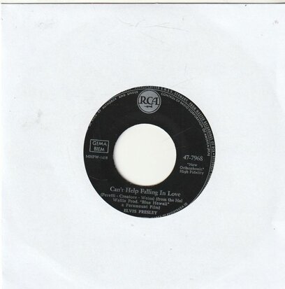 Elvis Presley - Can't help falling in love + Rock-a-hula (Vinylsingle)