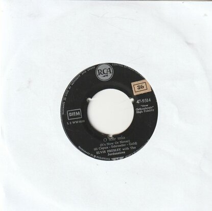 Elvis Presley - O sole mio + Make me know it (Vinylsingle)