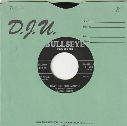 Buddy Burke - That Big Old Moon + Street Of Sorrows (Vinylsingle)