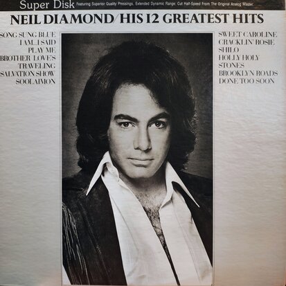 Neil Diamond - His 12 Greatest Hits (Vinyl LP)