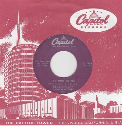 Dean Martin - Return to me + Forgetting you (Vinylsingle)