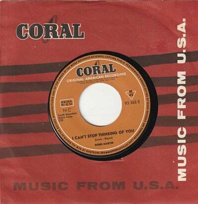 Bobbi Martin - I Can't Stop Thinking Of You + A Million Thanks To You (Vinylsingle)