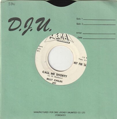 Billy Childs - Call Me Shorty + I Need Your Love (Vinylsingle)