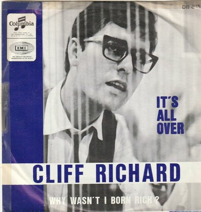 Cliff Richard - It's all over + Why wasn't I born rich (Vinylsingle)