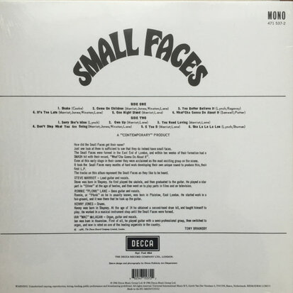 SMALL FACES - SMALL FACES (Vinyl LP)