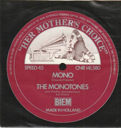 Monotones - Mono + Monotone Music (Vinylsingle)