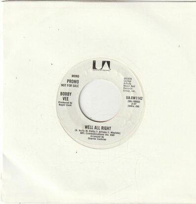 Bobby Vee - Well All Right + Well Allright (Vinylsingle)