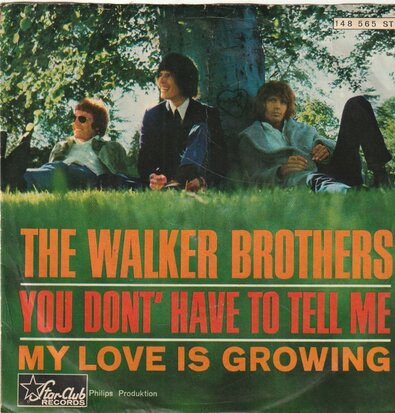 Walker Brothers - You don't have to tell me + My love is growing (Vinylsingle)