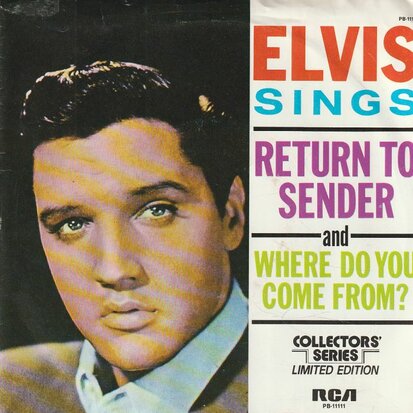 Elvis Presley - Return to sender + Where do you come from? (Vinylsingle)