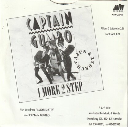 Captain Gumbo - Allons a lafayette + Toot toot (Vinylsingle)