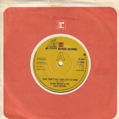 Kenny Rogers - Ruby don't take your love to town + Girl get ahold (Vinylsingle)