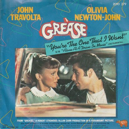 John Travolta & Olivia Newton John - You're the one that I want + Alone at a drive-in (Vinylsingle)