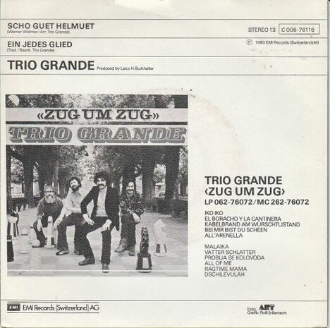 Trio Grande - Scho Guet Helmuet + Ein Jedes Glied (Vinylsingle)