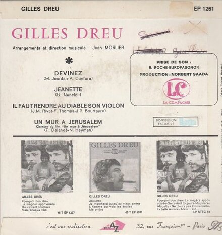 Gilles Dreu - Devinez (EP) (Vinylsingle)