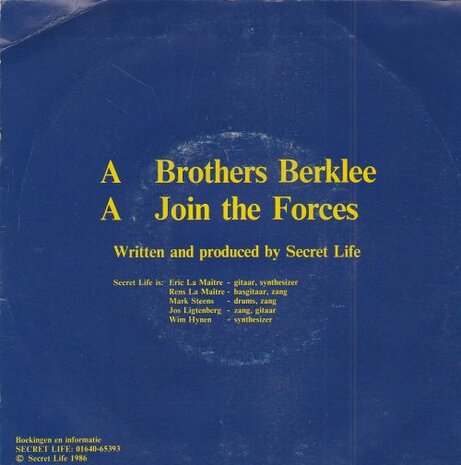 Secret Life - Join The Forces + Brothers Berklee (Vinylsingle)