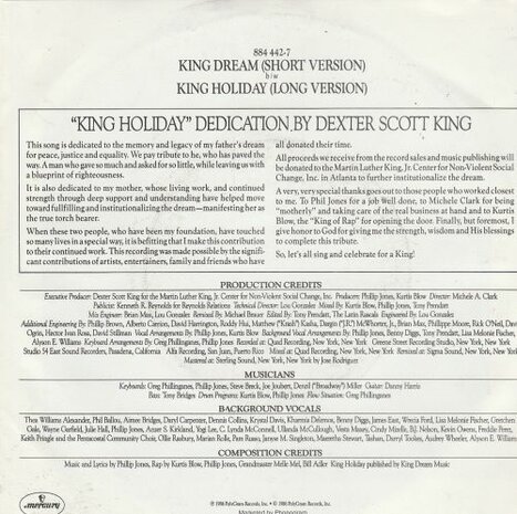 King Dream Chorus - King Holiday + (Long Version) (Vinylsingle)