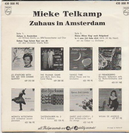 Mieke Telkamp - Zuhaus In Amsterdam (EP) (Vinylsingle)