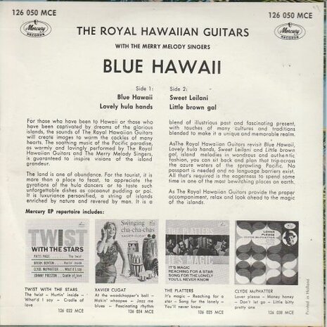 The Royal Hawaiian Guitars - Blue Hawaii (EP) (Vinylsingle)