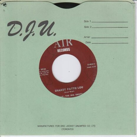 The Big Shots / Roy Biggs - Shakey Pattie Lou + Rox An's Got A Baby (Vinylsingle)