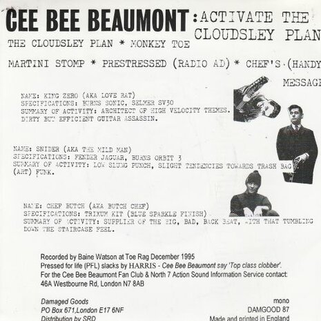 Cee Bee Beamont - Activate The Cloudsley Plan (EP) (Vinylsingle)