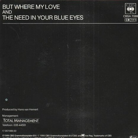 Rene Shuman - But where my love + The need in your eyes (Vinylsingle)