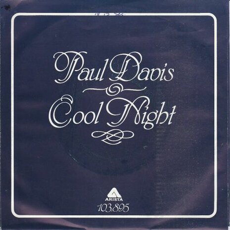 Paul Davis - Cool Night + One More Time For The Lonely (Vinylsingle)