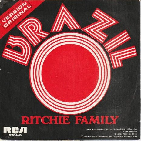 Ritchie Family - Brazil + Hot trip (Vinylsingle)