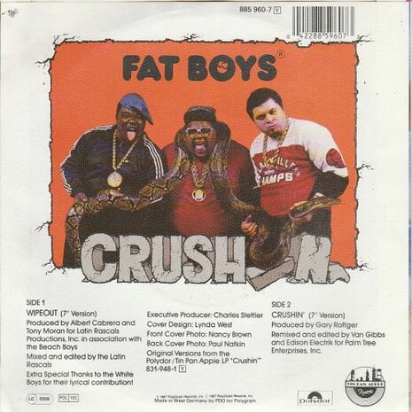 Fat Boys - Wipe out! + Crushin' (Vinylsingle)