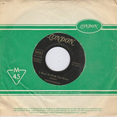 Fats Domino - I'm gonna be a wheel someday + I want to walk you home (Vinylsingle)