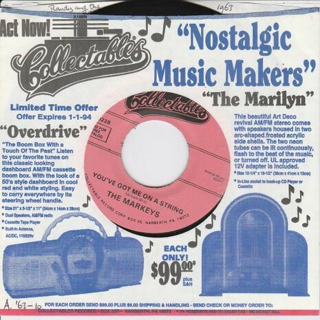 The Markeys - Eternal Love + You've Got Me On A String (Vinylsingle)