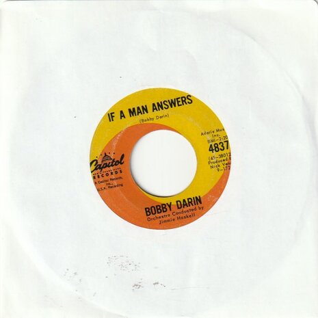 Bobby Darin - If a man answers + A true true love (Vinylsingle)