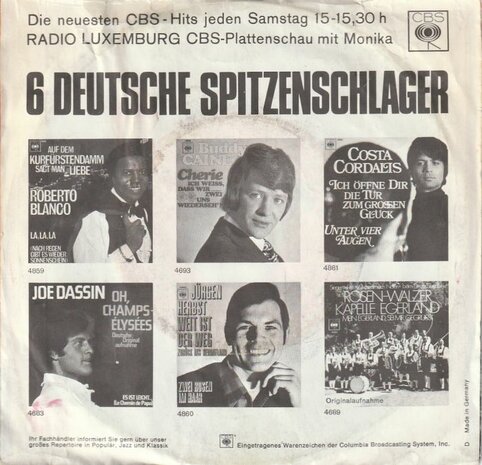 Buddy Caine - Ohne Dich War's Halb So Schon + Mein Herz Hat Heimweh (Vinylsingle)