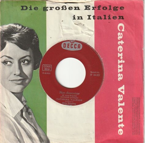 Caterina Valente - Arcobaleno + Non Dimenticar (Vinylsingle)