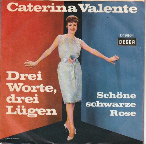 Caterina Valente - Drei worte drei lugen + Schone schwarze rose (Vinylsingle)