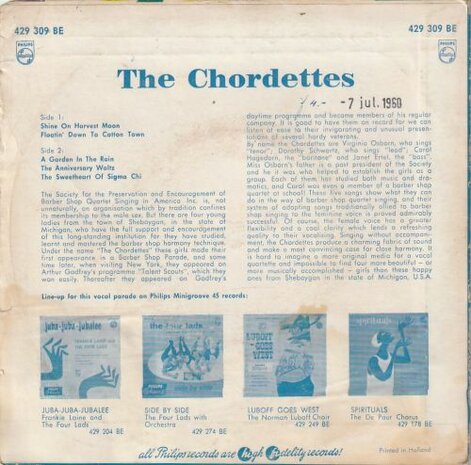 Chordettes - Shine On Harvest Moon (EP) (Vinylsingle)