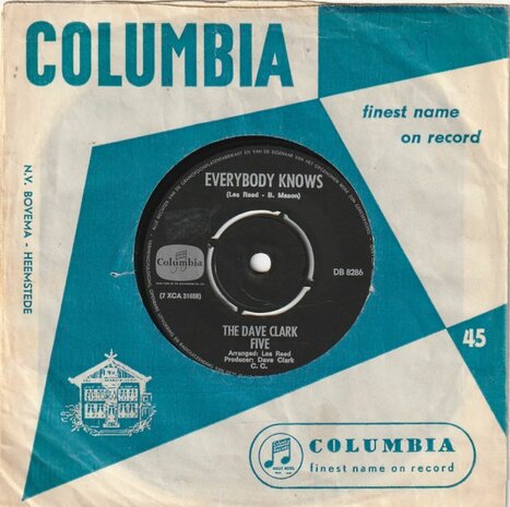 Dave Clark Five - Everybody knows + Concentration baby (Vinylsingle)