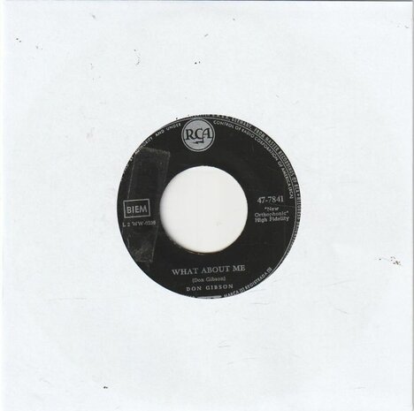 Don Gibson - What About Me + The World Is Waiting For The Sunrise (Vinylsingle)