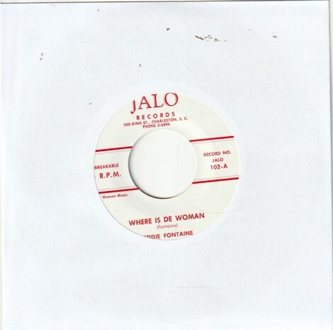 Eddie Fontaine - Where Is De Woman + It Ain't Gonna Happen No More (Vinylsingle)