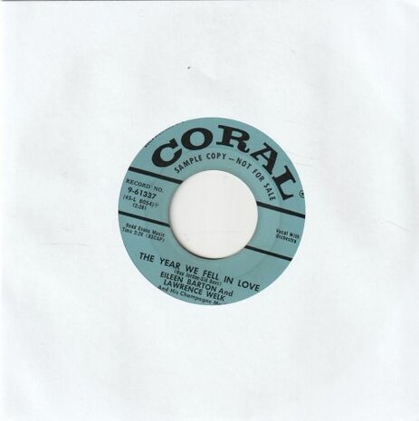 Eileen Barton - The year we fell in love + I don't want to mambo polka (Vinylsingle)