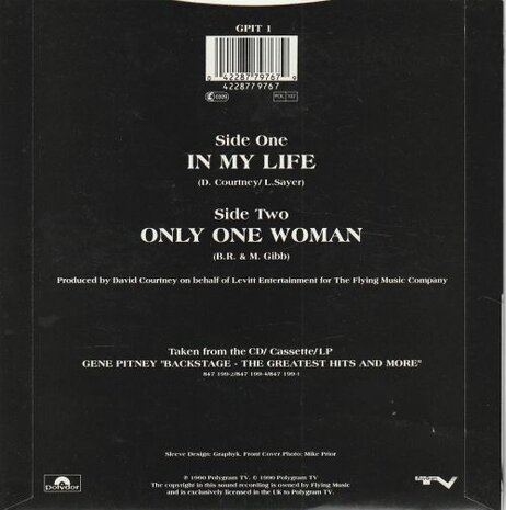 Gene Pitney - In my life + Only one woman (Vinylsingle)